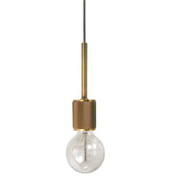 Petit luminaire suspendu Roswell de Dainolite avec fini laiton vieilli et 1 ampoule