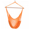 Outsunny Portable Suspendu Tisse Hamac Siege Corde Balancoire Chaise Lit De Couchage Pour Exterieur Jardin Cour Camping (orange, Nylon)
