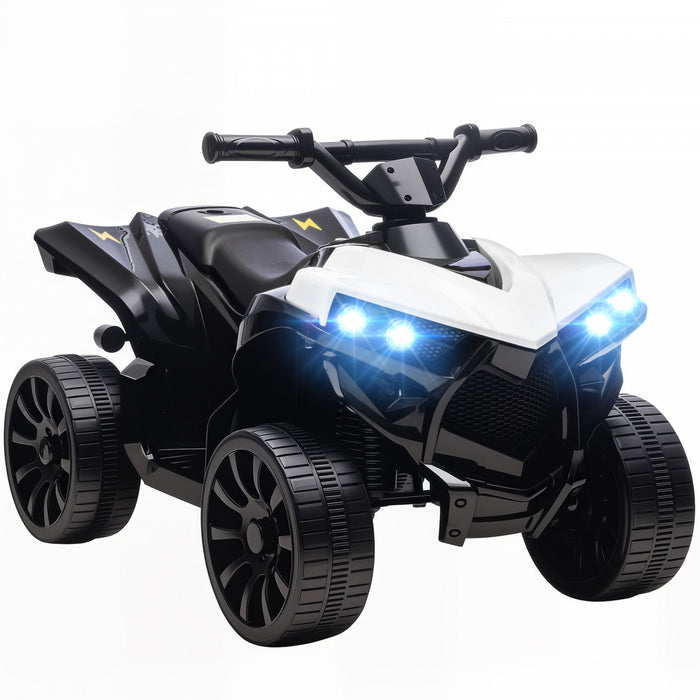 Quad ATV Enfant Qaba avec Musique et Lumieres, Pour Garcons et Filles 37-72 Mois, Blanc