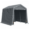 Outsunny Tente De Rangement De Jardin 7,9'x6,6', Abri De Velo Robuste, Gris