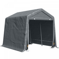 Outsunny Tente De Rangement De Jardin 7,9'x6,6', Abri De Velo Robuste, Gris