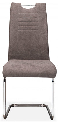  Chaise De Salle A Manger En Tissu Gris (ensemble De 2)