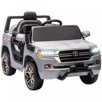 Qaba Voiture Electrique 12 V Pour Enfants, Voiture Pour Enfants Sous Licence Toyota Land Cruiser Ave