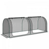 Outsunny Cage de Culture8 x 3 pi avec Deux Portes Zippees, Noir