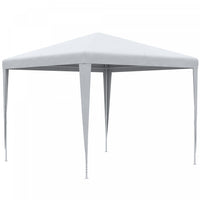 Outsunny Tonnelle De Tente De Fete Portable 9' X 9' Avec Pieds, Blanc