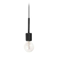 Petit luminaire suspendu Roswell de Dainolite avec fini noir mat et 1 ampoule