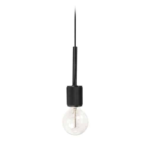 Petit luminaire suspendu Roswell de Dainolite avec fini noir mat et 1 ampoule