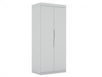 Armoire penderie contemporaine moderne Mulberry 2 pieces en blanc