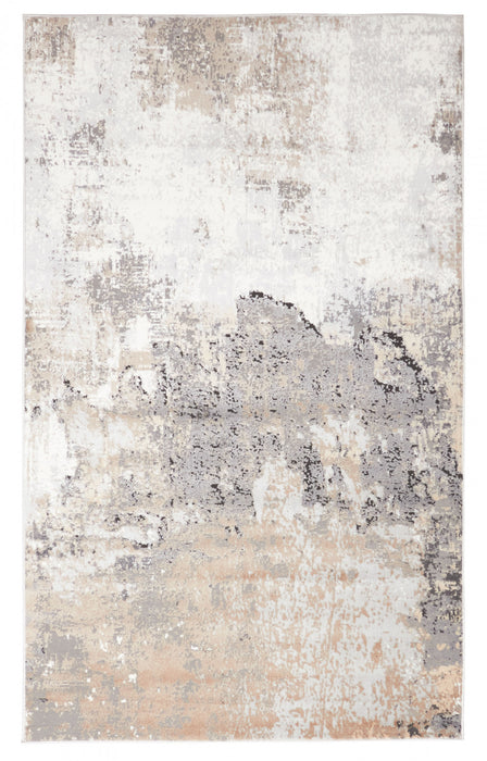 Tapis Contemporain/Moderne Bronte 2'8\" x 8'2\" en Taupe