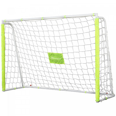 Soozier 6ft X 4ft Soccer Goal Net With Metal Frame, Easy Assembly, Yellow
