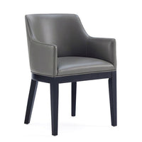 Chaise de salle à manger moderne Gansevoort de Manhattan Comfort en similicuir - gris galet