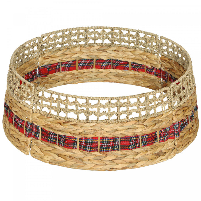 HOMCOM Collier de sapin de Noel 23 pouces, base de sapin en jacinthe d'eau