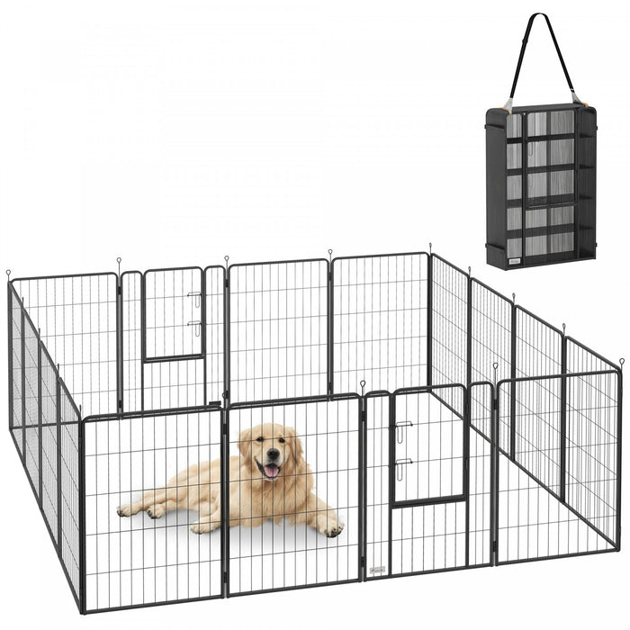 Parc pour chien a 16 panneaux, 39\" H, pour grands chiens