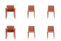  Ensemble de 6 chaises de salle a manger Paris Modern en argile