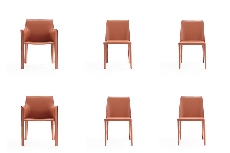 Ensemble de 6 chaises de salle a manger Paris Modern en argile