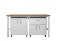 Ensemble de garage moderne Fortress 3 pieces en blanc