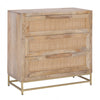 Armoire décorative Janie en rotin à 3 tiroirs - naturelle