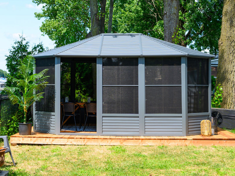 Gazebo Penguin Florence - Solarium 12x15 Toit d'acier