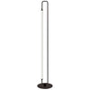 Lampe à pied Freya de Dainolite en acrylique blanc, avec fini noir mat et 1 ampoule à DEL