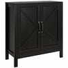 HOMCOM Armoire de rangement, buffet avec etagere reglable, noir