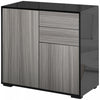 HOMCOM Buffet Haut Brillant Tiroirs Armoire Rangement Cuisine
