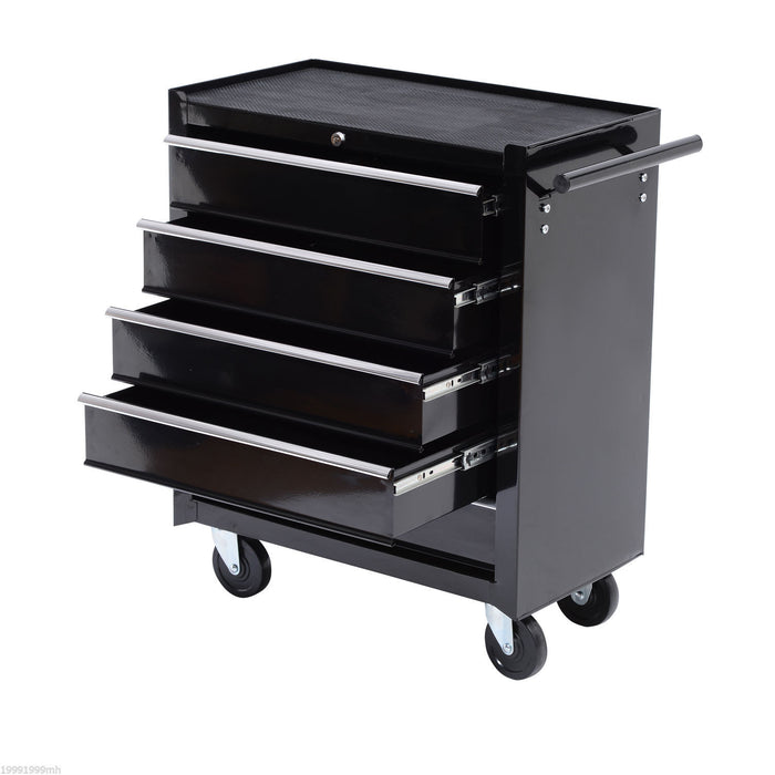 Homcom Armoire A Outils Roulante En Acier A 5 Tiroirs