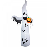 Homcom Fantome D'halloween Gonflable De 12pi Avec Citrouille, Affichage LED