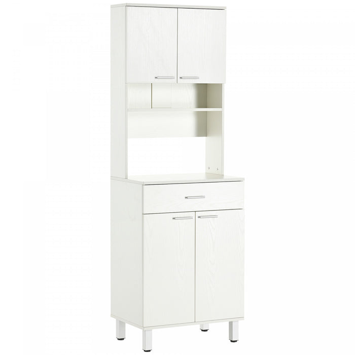 HOMCOM Garde-Manger Cuisine 71\", Buffet avec Vaisselier et Micro-ondes