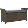 Outsunny Banc De Rangement En Osier Rangement De 27 Gallons, Gris Fonce