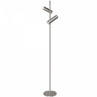 Lampe à pied Constance de Dainolite en acrylique givré qui diffuse la lumière, avec fini chromé satiné et ampoule de 12 W