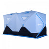 Tente De Peche Sur Glace Outsunny Portable Pour 8 Personnes Avec Abri De Glace Escamotable Avec Fenetres De Ventilation Et Sac De Transport