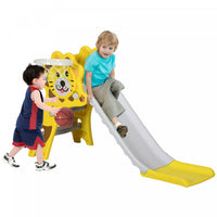 Qaba Toboggan 2 En 1 Pour Interieur, Toboggan Pour Enfants Facile A Installer Pour Tout-petits De 18