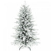 HOMCOM Sapin de Noel 5pi, Pin Floque Complet, Montage Facile