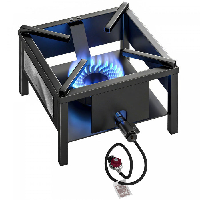 Rechaud de Camping, Bruleur a Propane Haute Pression 65 000 BTU, Noir