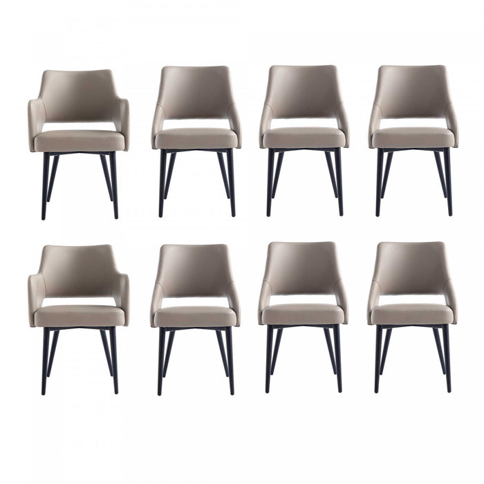 Ensemble de 8 chaises de salle a manger Tremont Modern en taupe