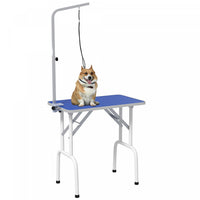 Pawhut Table De Toilettage Pour Petits Chiens, Table De Toilettage Pliable Pour Chiens Et Chats Avec