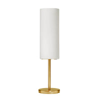 Lampe de table Paza de Dainolite en verre blanc, avec fini laiton vieilli et 1 ampoule