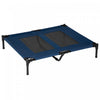 Pawhut D1-0239 Lit Sureleve Pour Chien Et Chat Avec Support Central Bleu Et Noir 91,4 X 76,2 Cm