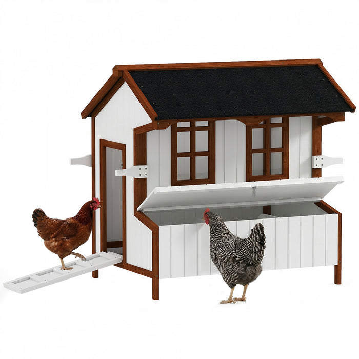 Poulailler en Bois 120 cm avec Nichoir