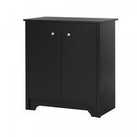  Vito Armoire De Rangement 2 Portes - Noir Solide
