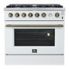 Cuisiniere a gaz Marco 36 pouces blanche, 4,32 pi³ – FFSGS6277-36WHT