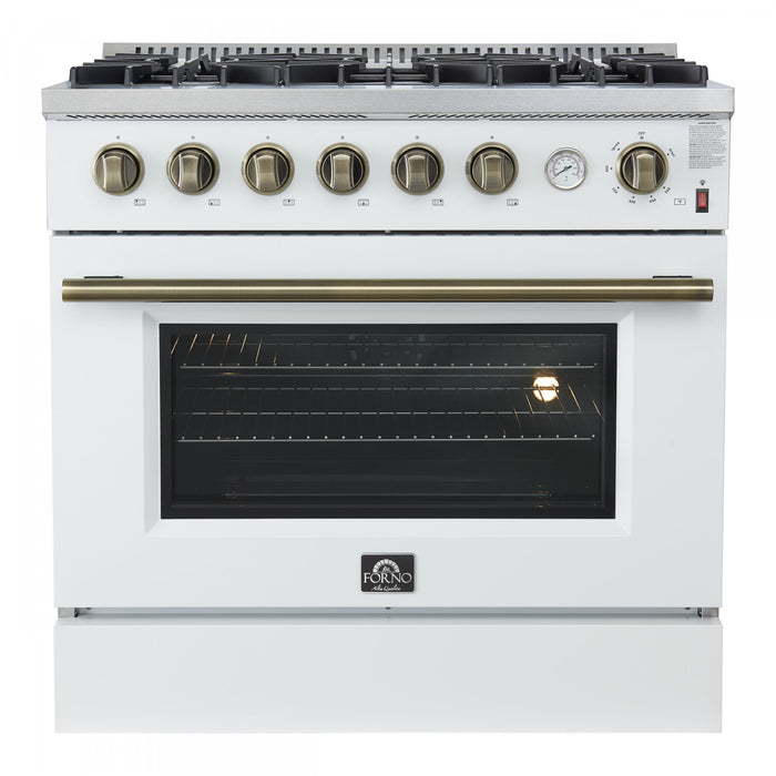 Cuisiniere a gaz Marco 36 pouces blanche, 4,32 pi³ – FFSGS6277-36WHT