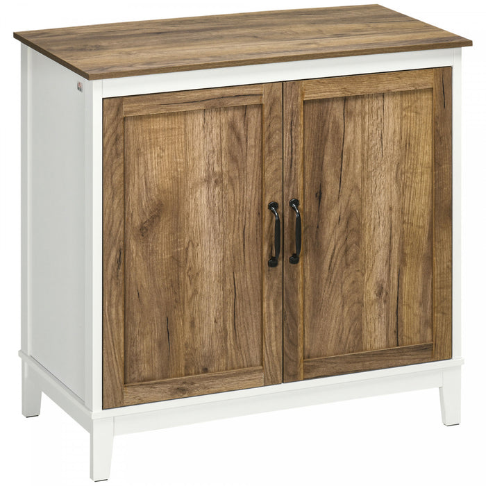 HOMCOM Meuble de Rangement, Buffet Armoire a Double Portes, Gris Fonce