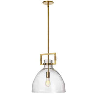 Luminaire suspendu Liberty de Dainolite avec fini laiton vieilli et 1 ampoule
