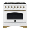 Cuisiniere a double combustible Antico de 36 po, blanche, 4,5 pi³ -FFSGS6113-36WHT