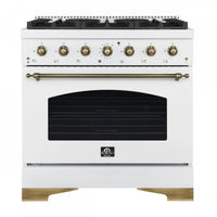  Cuisiniere a double combustible Antico de 36 po, blanche, 4,5 pi³ -FFSGS6113-36WHT