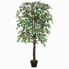 HOMCOM Ficus artificiel en pot de 1,5 m pour deco interieure et exterieure