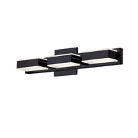 Lumière de coiffeuse murale Viola de Dainolite avec fini noir mat et 3 ampoules à DEL