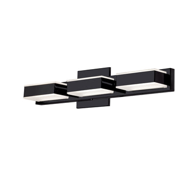 Dainolite Viola 3 Light LED Wall Vanity Light Matte Black Finish Lamp|Lumière de coiffeuse murale Viola de Dainolite avec fini noir mat et 3 ampoules à DEL