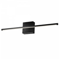 Applique murale horizontale Array de Dainolite en acrylique blanc qui diffuse la lumière, avec fini noir mat et ampoule à DEL de 30 W